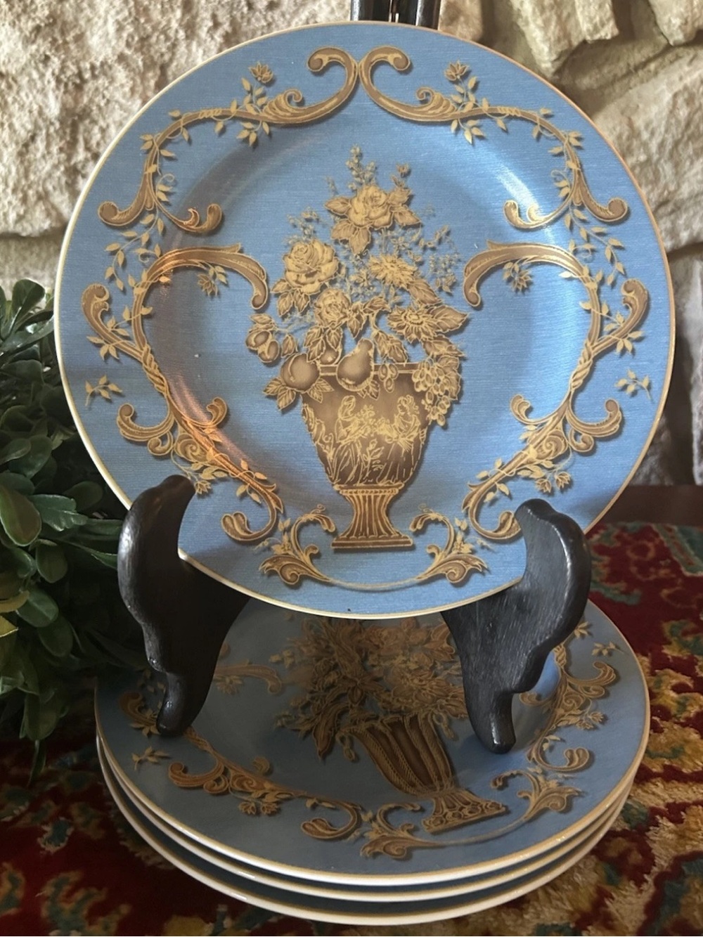 4 American Atelier At Home Petite Provence Dessert Plates 5240 In Box